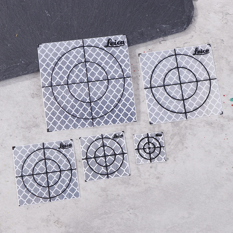 10Pcs 20 30 40 50 60mm Total Station Reflector Sheet For Total Station Survey Geography White Target Sheet Reflective Sticker
