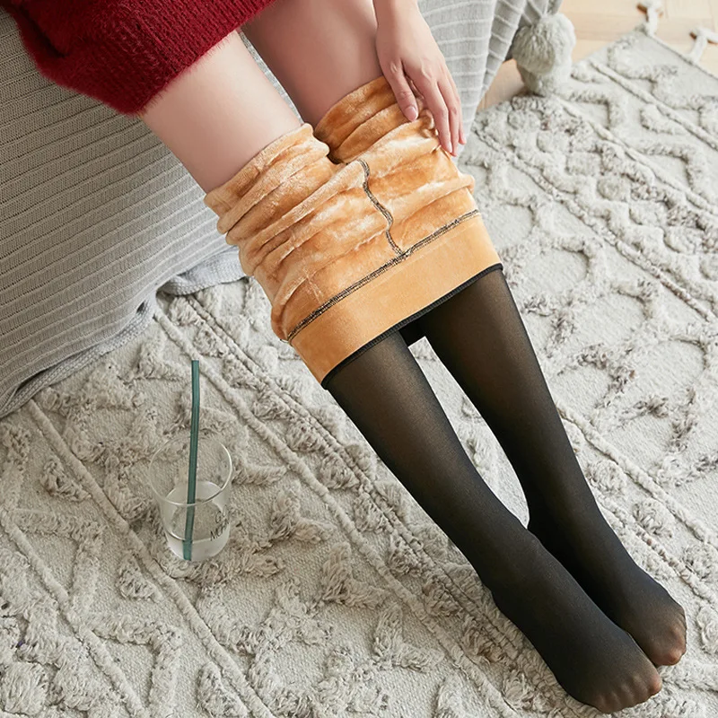 Winter Sexy Ladies Tights Fashion Warm High Elastic Solid Color Pantyhose Stretchy Soft Long Stocking for Women Thick Style