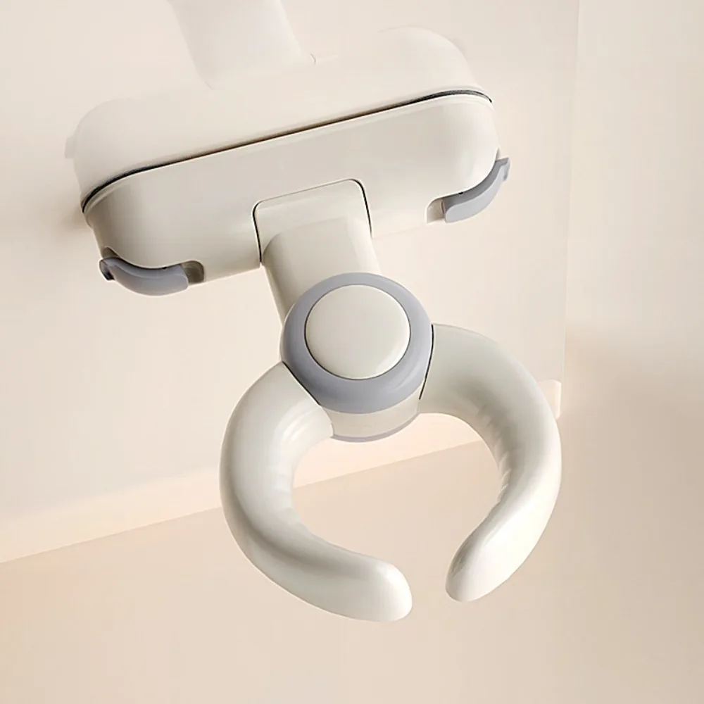 Wall Mount Shower Stand Foldable Adjustable Height Shower Standing Support Multipurpose Suction Cup Type Bath Stand