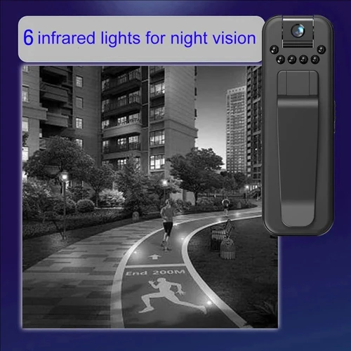 Imagen 2 del producto Mini Cámara HD 1080P, Grabadora de Video Digital Portátil, Videocámara de Vigilancia con Visión Nocturna, Cámara Corporal Policial con Infrarrojos
