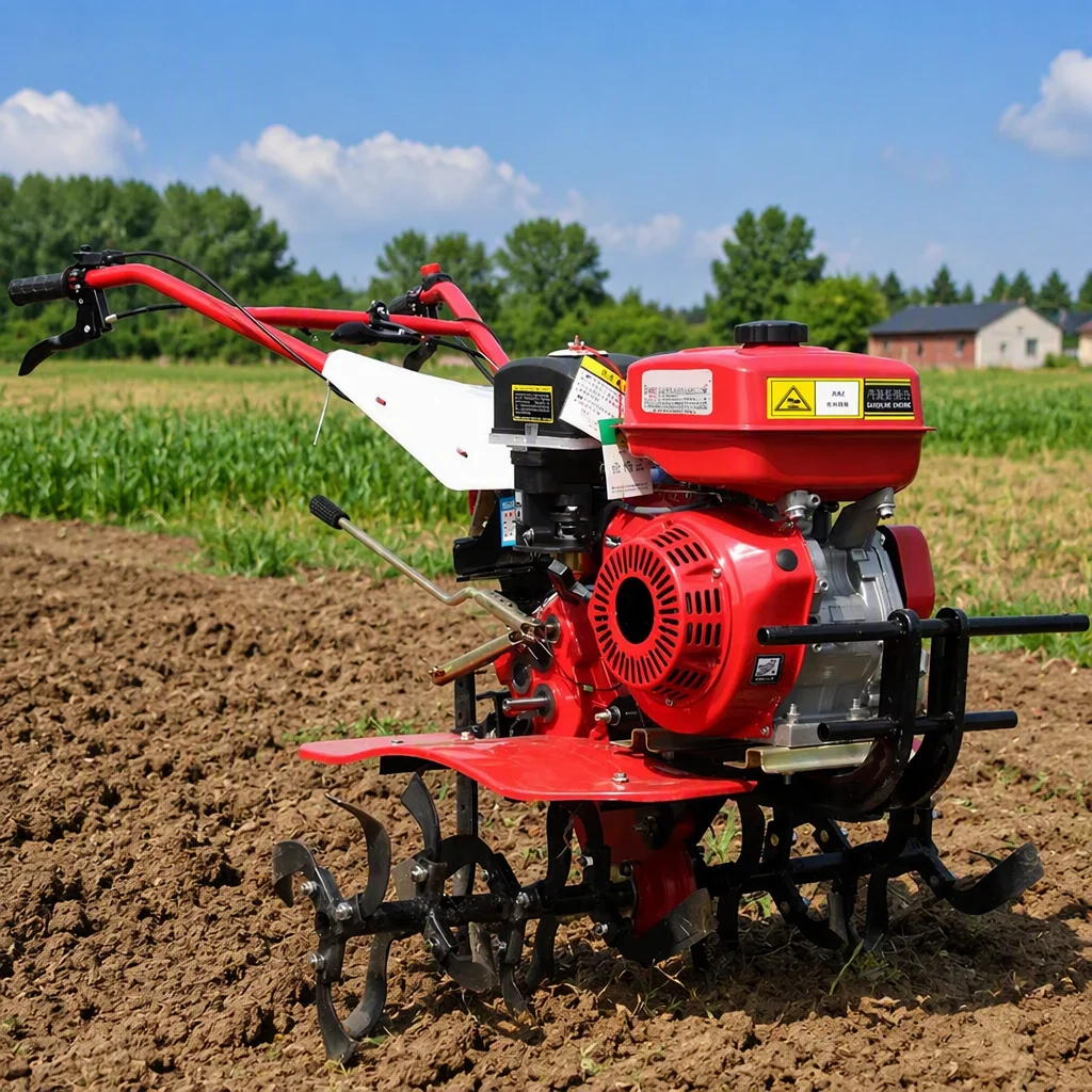 7hp Two-wheel Drive Mini Power Tiller With Adjustable Tilling Depth for Garden Use