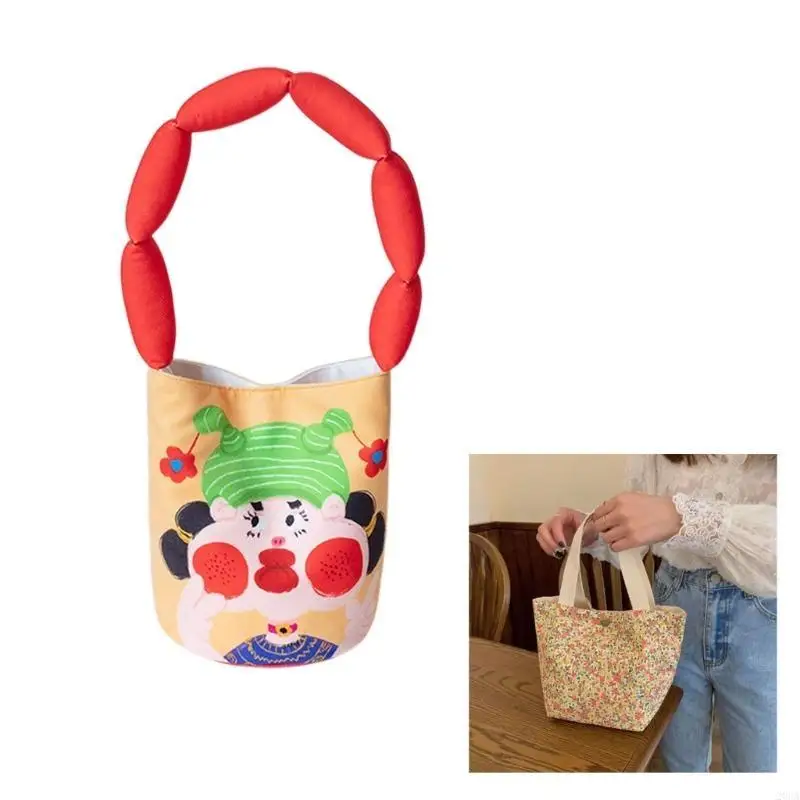 

Elegant Cartoon Pattern Bucket Bag Women's Mini Handbag Purse for Girls 20CA