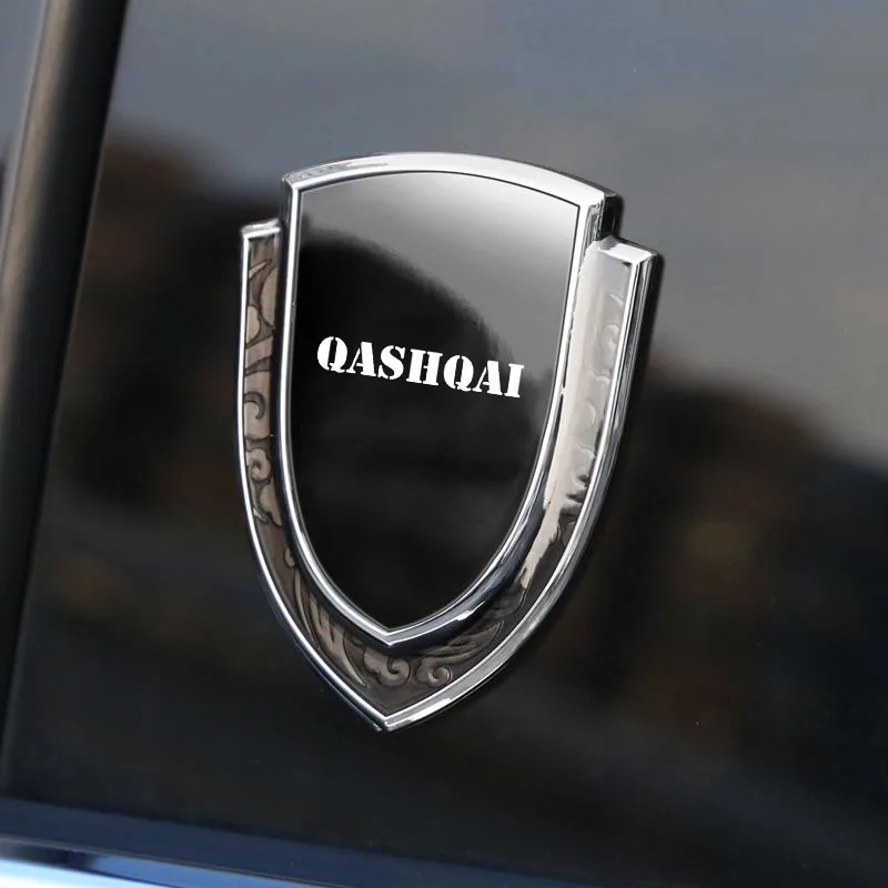 3D Metal Car Body Trunk Fender Decoration Shield Stickers For Nissan Qashqai J10 J11 J12 2013 2015 2016 2017 2018 2019 2020 2021