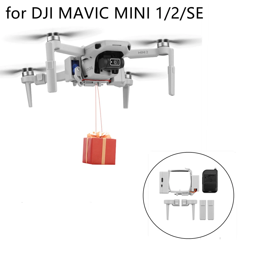 Airdrop System Thrower for DJI MINI 4K/MAVIC MINI 1/2/SE Fishing Bait Delivery Parabolic Airdrop System Drone Accessory