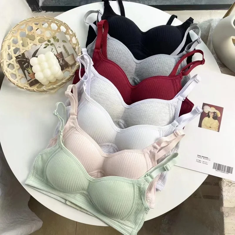 National Service Girl Push up Bras Push up Anti-SAG Adjustable Student Zhong-Shan Gao Development Period Comfortable Cotton Unde