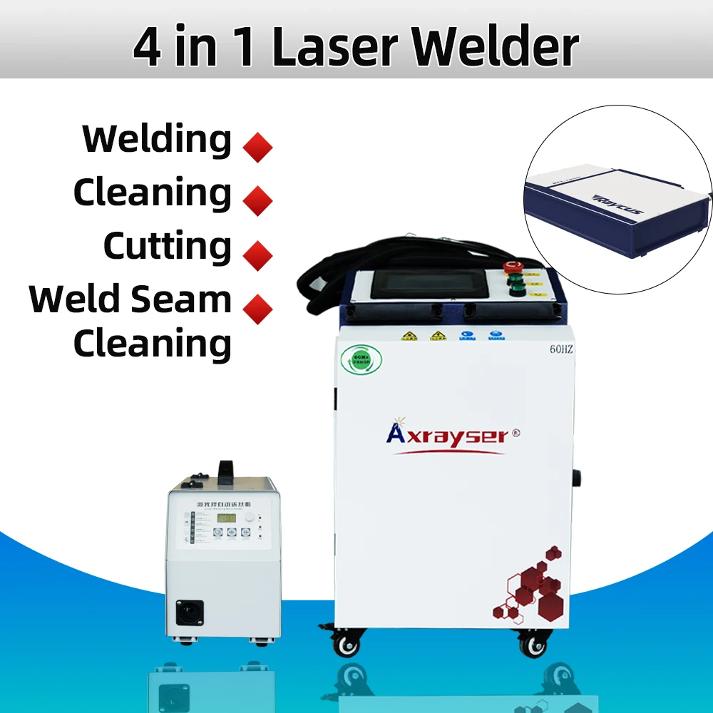 

1500 Вт 4 в 1 ручной волоконный лазерный сварочный аппарат для резки с оригинальным сварочным пистолетом Raytools BW101