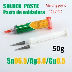 Sn96.5Ag3Cu0.5 50g  217C syringe solder paste silver 305 high temperature lead-free