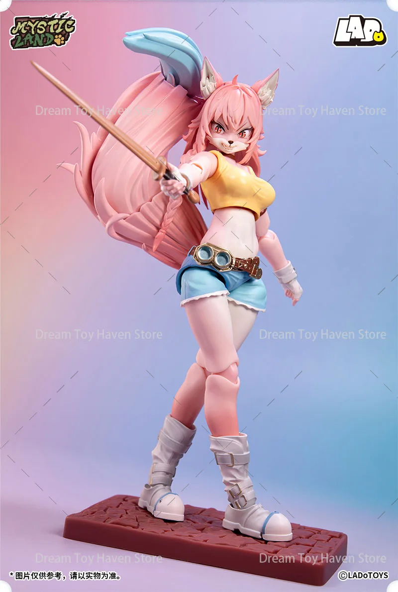 

LADoTOYS ERA-001CL 1/12 Scale Female Soldier Liya Alopex Cute Pink Fox Girl 6Inch Action Figure Model Toys Collection
