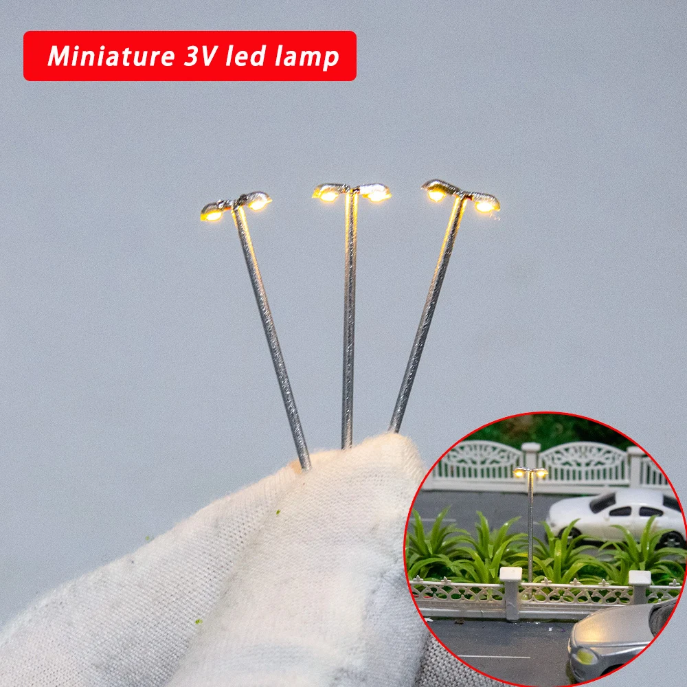 3PCS 1:500 3V Miniature Lamp Warmwhite Light Model Diy Making Railway Train Layout Architecture Building Landscape for Diorama