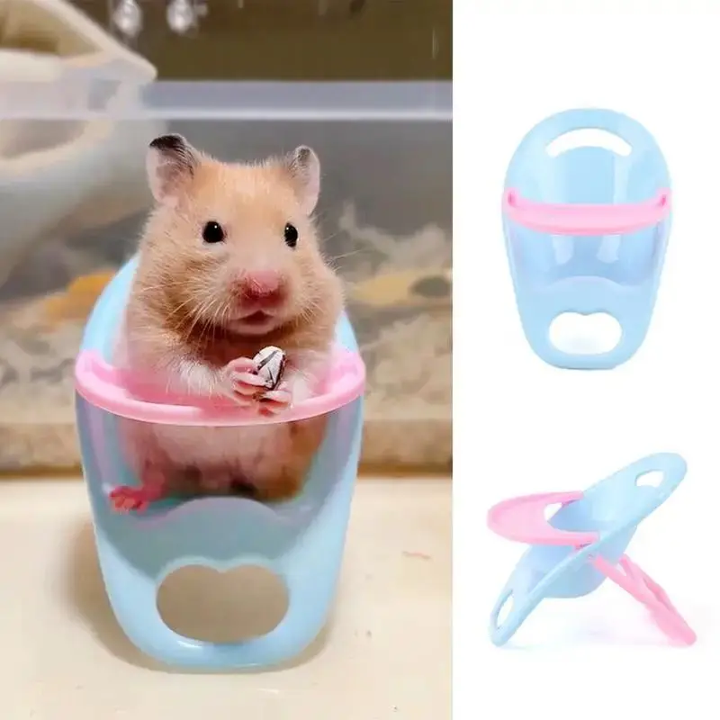 ハムスター用ダイニングチェア-小動物用家具-ペット用トレイ付き-環境に優しい木製素材-かわいくて機能的なデザイン