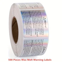 500pcs Wax Melt Warning Labels,candle Warning Labels,candle Security Labels,stickers,candle Making Candle Warning Stickers,1.8 X 1.5inch