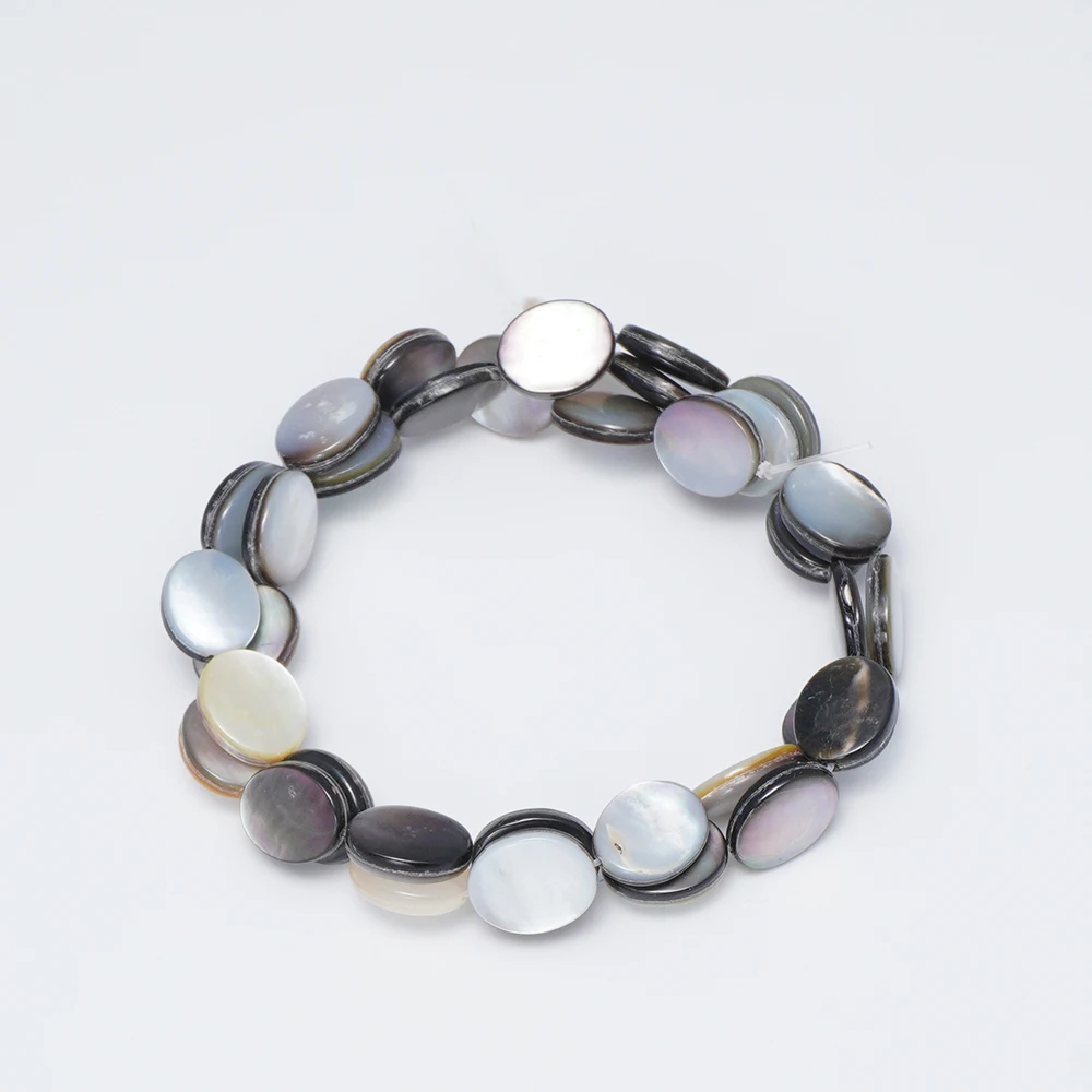 

9x11mm Oval Shaped High Quality Natural Black Shell Loose Beads Strand Freshwater Preal Shell Beads For DIY Necklace Earrings