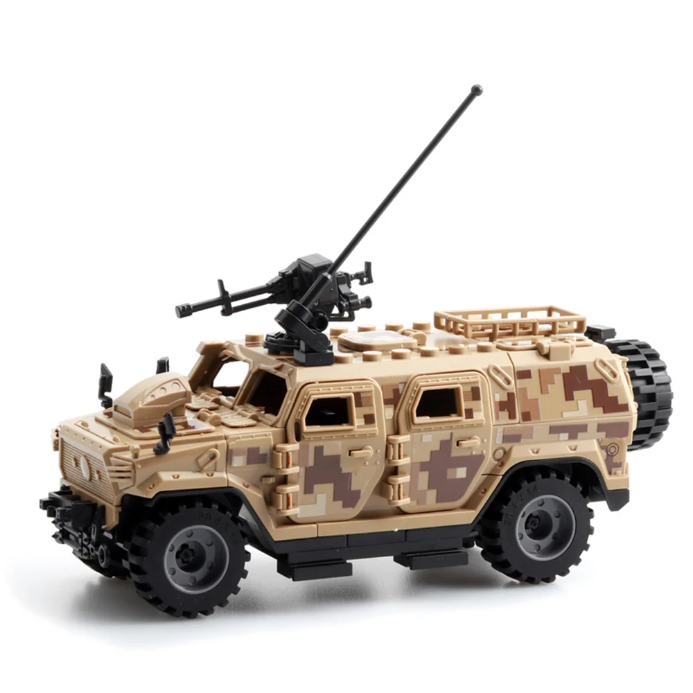 World War 2 WW2 Army Military Soldiers Police SWAT Armored Vehicle Model Building Blocks Bricks Children\'s Toys Gift ﻿