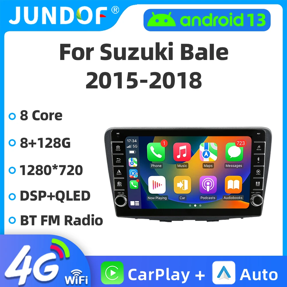 For Suzuki Baleno 2015 - 2019 Car Radio Android Automotive Multimedia Player GPS Navigation Carplay Touch Screen Auto Stereo