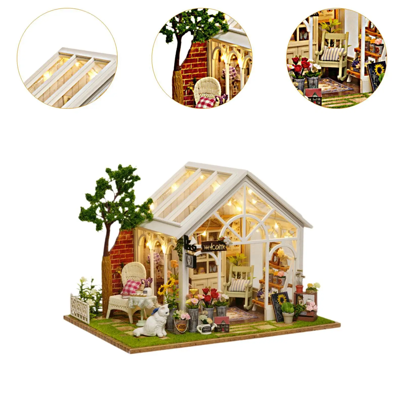 مجموعات بيت الدمى المصغرة DIY الإبداعية مع الملحقات للبالغين هدية للأطفال