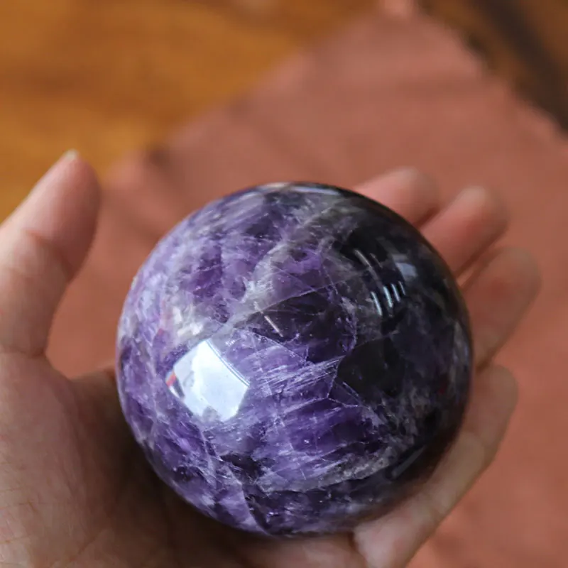 1PC natural dream amethyst ball quartz crystal sphere decorative Reiki healing 55-80mm healing crystals 917