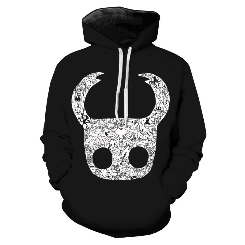 

Fashion men's spring and autumn sports shirt Anime Hollow Knight 3D printed hoodie, unisex street casual sports pullover