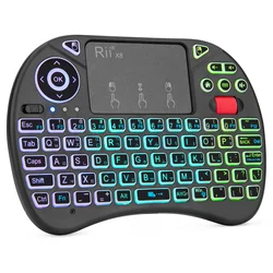 Rii X8 2.4GHz Wireless Russian/English/French/Spanish Remote Control Keyboard With Touchpad Backlit For Android TV Box Pc