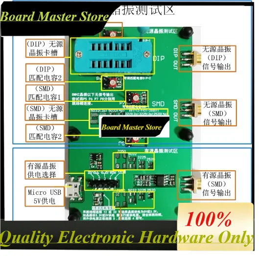 BoMasMOSCT-L Low-frequency Version OSCT-H High-frequency Version Crystal Oscillator Testing Test Fixture 4P 2P Surface-mount