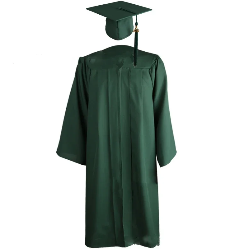 2024 Unisex Adult Graduation Gown coro Robes Cap set di abbigliamento per le scuole superiori e le uniformi degli studenti del Collage di laurea