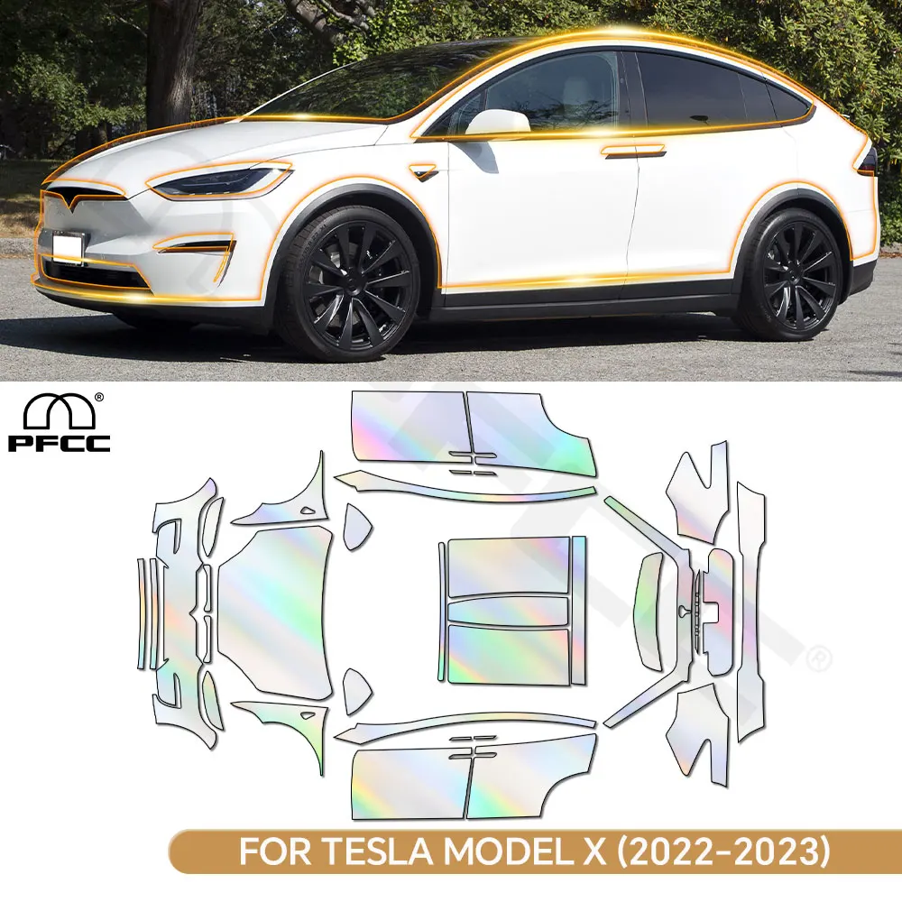 

Защитная пленка PFCC для автомобильного бампера Tesla Model X 2022 2023, устойчивая к царапинам