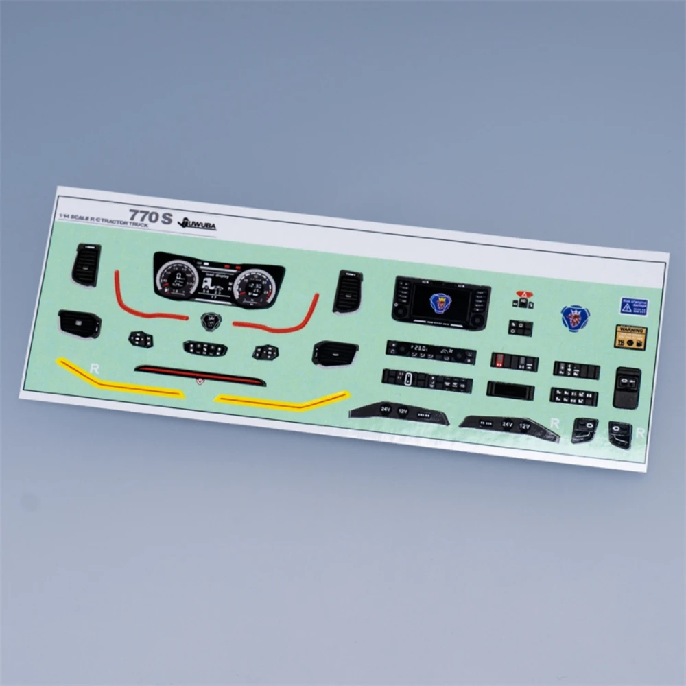 770S Adesivo Interno Adesivo Impermeabile PVC Simulazione per 1/14 Tamiya RC Scania 56368 56371 Romote Control Giocattolo Parti
