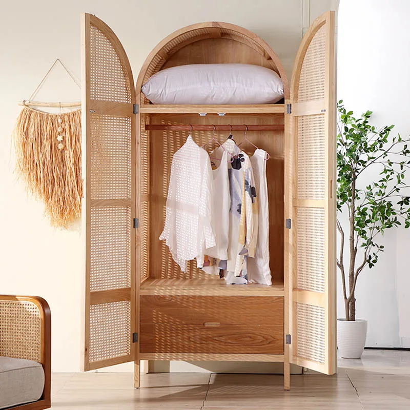 

Bedroom Apartment Wardrobes Bamboo Luxury Display Modern Free Shipping Cabinets Organizer Simple Armario De Ropa Salon Furniture