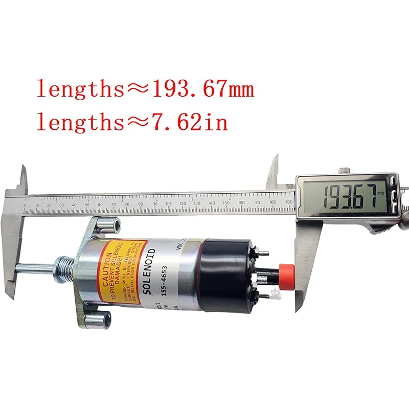 12V Fuel Shutoff Solenoid for Caterpillar 3304 3306 3406 3406B 3406C 330 330 L 330B L 330B LN 350 155-4653 1554653
