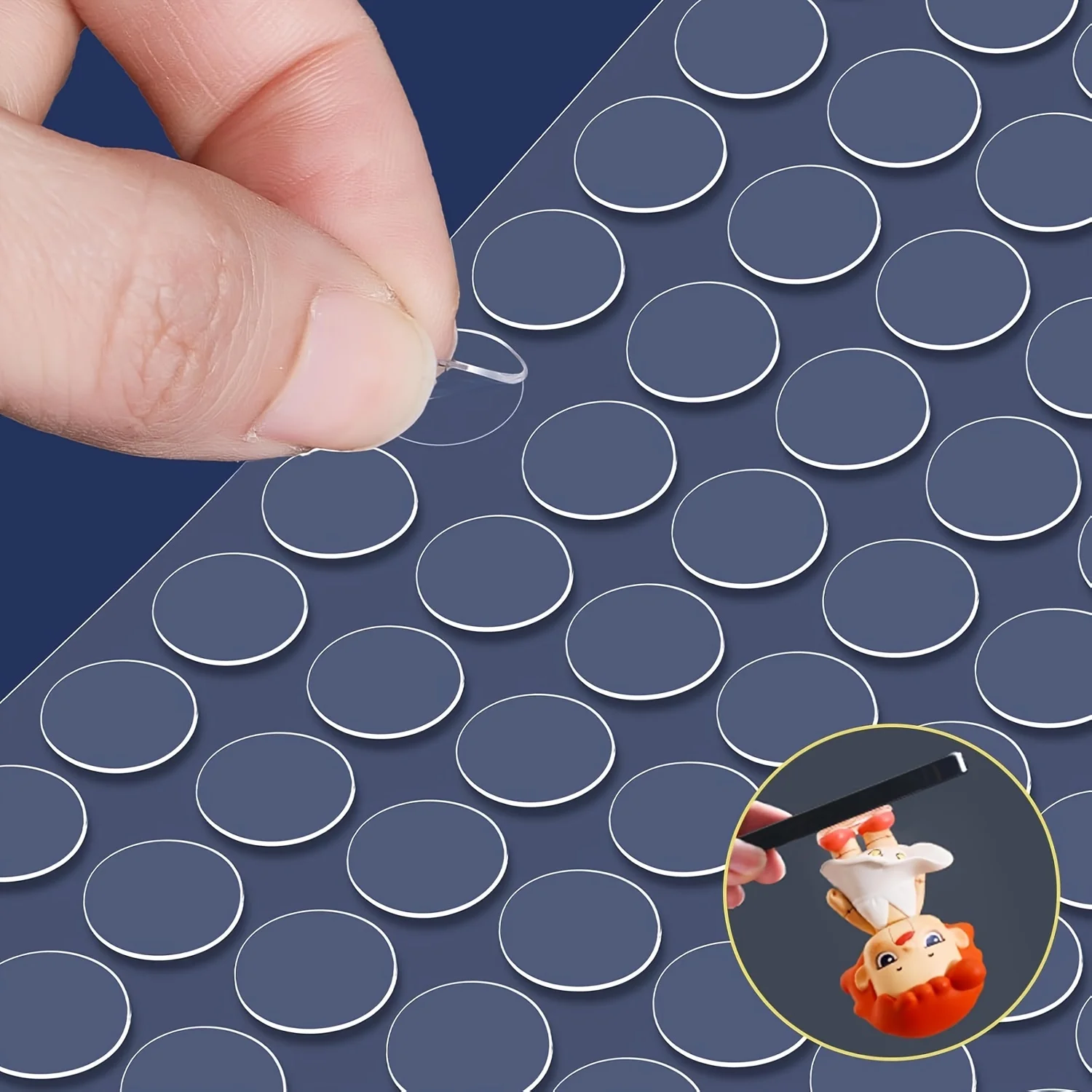 500pcs/100pcs Waterproof Double-Sided Adhesive Dots - Removable, No-Residue Round Stickers for Office, Holiday Decor & Party Use