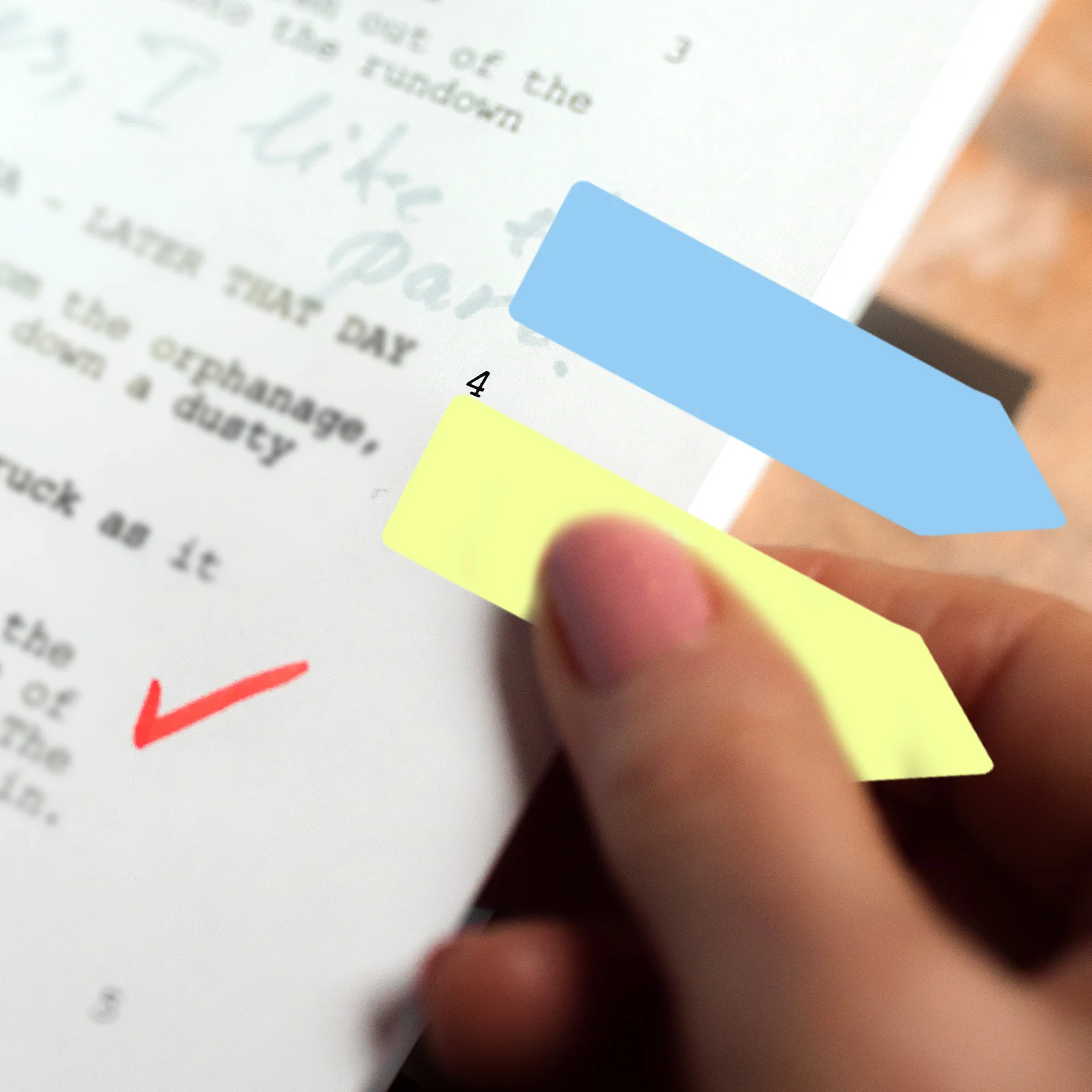 

2 set 2 Sets Fluorescent Pointed Sticky Tabs Annotating Book Page Index Labels Classification Notes Office School Supplies