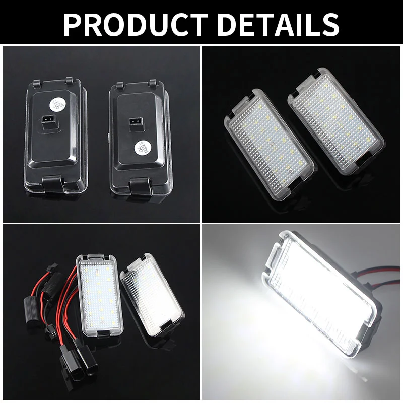 2 قطعة خالية من الأخطاء LED رقم لوحة ترخيص أضواء Canbus لمقعد إيبيزا 6L أروسا ألتيا قرطبة MK1 MK2 ليون 1 متر توليدو 5P 2004-2009