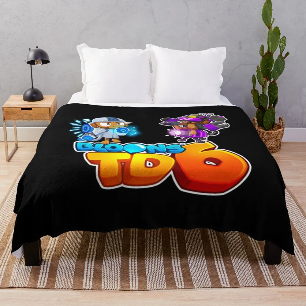 Bloons TD6 Throw Blanket Multi-Purpose Dorm Room Essentials Furrys Loose Blankets