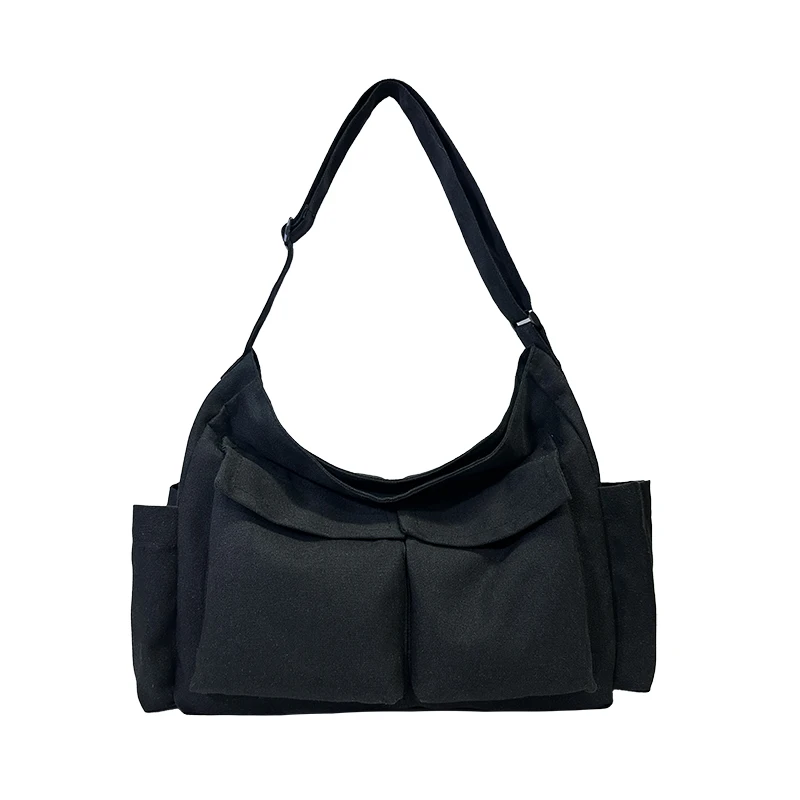 New Large Capacity Solid  Cloth Tote Bag for Women Lightweight Hand-held Canvas Shoulder Bag Casual Class Commuting Bags
