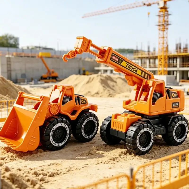 Inertial Driving Construction Truck Toy Beach Digger Bulldozer Tipper Early Education Construction Vehicles Toys Kids Toys-TOY