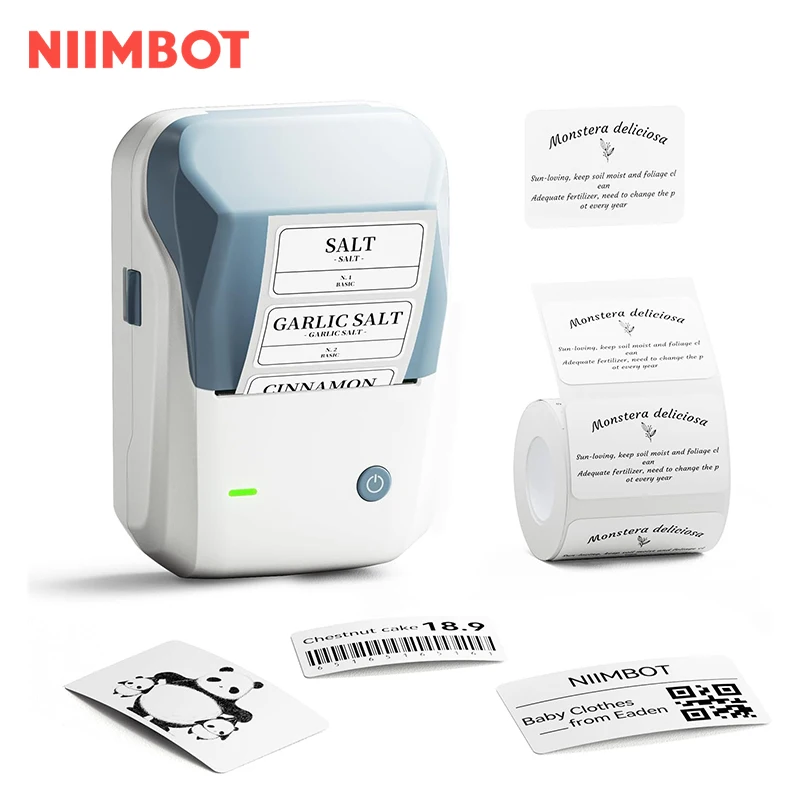 

Niimbot 2023 Hot Sale 2 Inch Wireless Mobile Mini Printer Direct Thermal Label Printer B1
