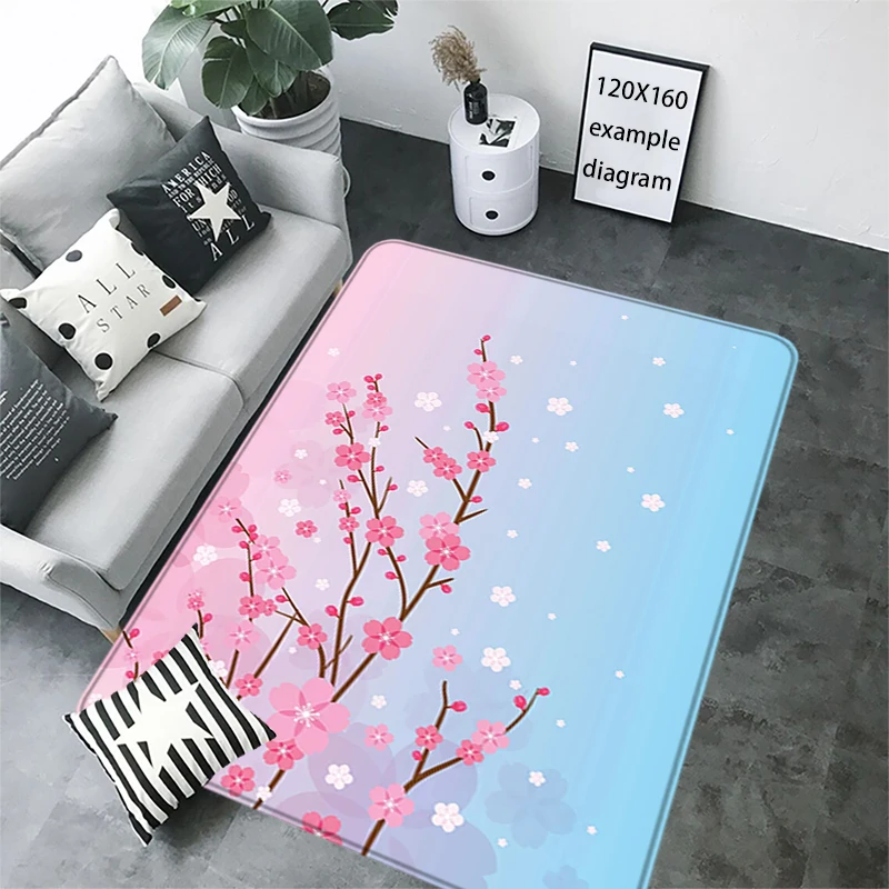 Living Room Flower Rugs Foot Carpets Entrance Doormat Kawaii Rug Floor Mats Carpet Anti Slip Bath Mat Home Kitchen Hallway Decor