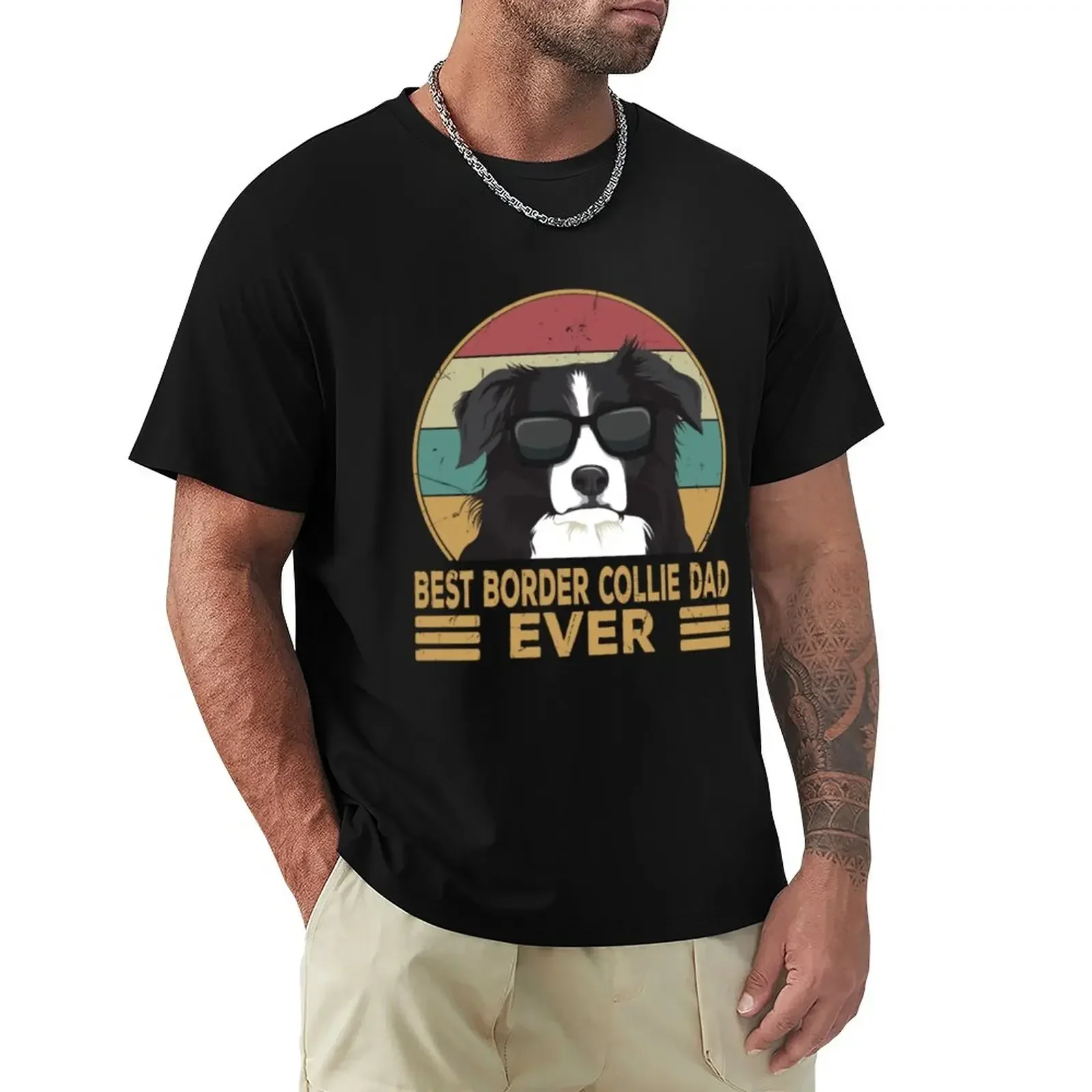 Best border collie dad ever T-Shirt customizeds plus sizes mens graphic t-shirts pack