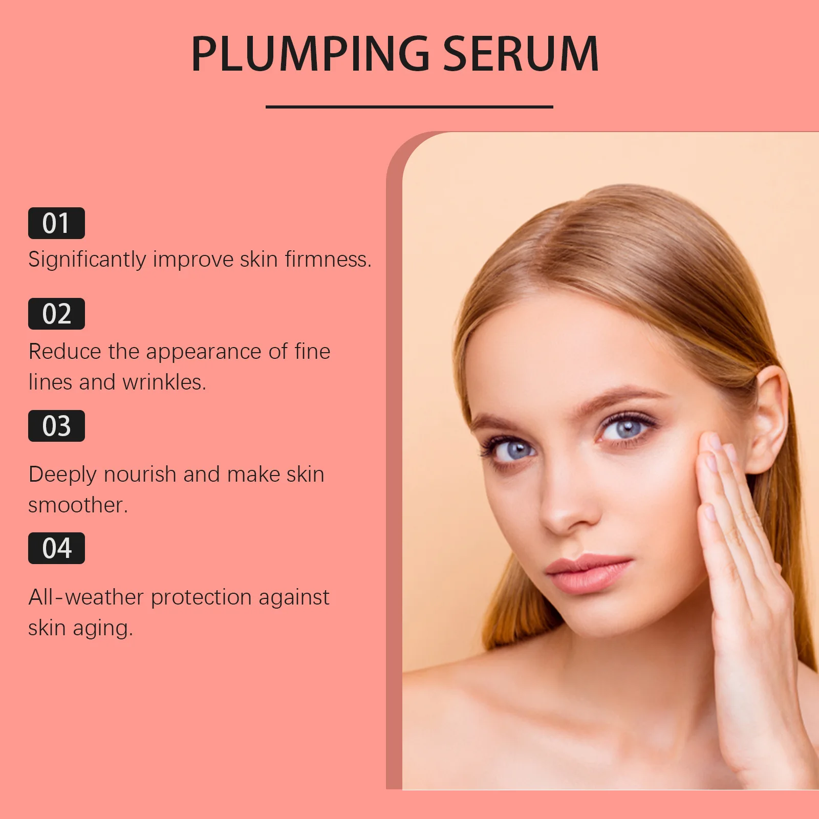 Plumping Face Serum Moisturizing Nourish Brighten Hydrating Fine Lines Repair Red Pomegranate Liquid Essence Beauty Facial Care