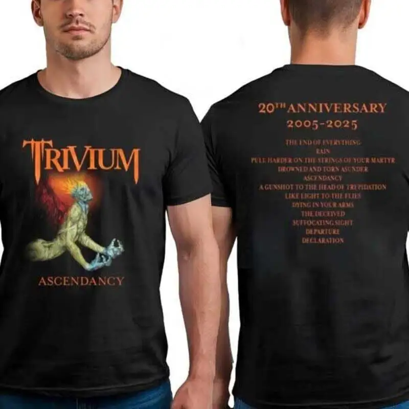 Trivium Band Ascendancy 20 aniversario camiseta 2005 2025 dos lados