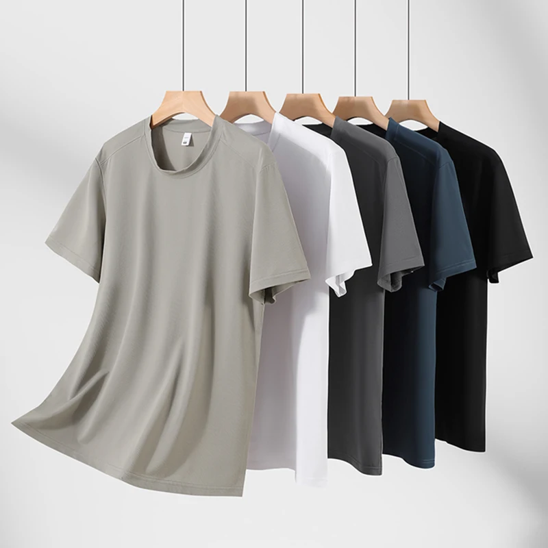 Picture 7: LNGXO Sports T-Shirt Man Trekking Hiking Climbing Running Sports Short Sleeve Tee Stretch Quick Dry T-Shirt Gym Sportswear