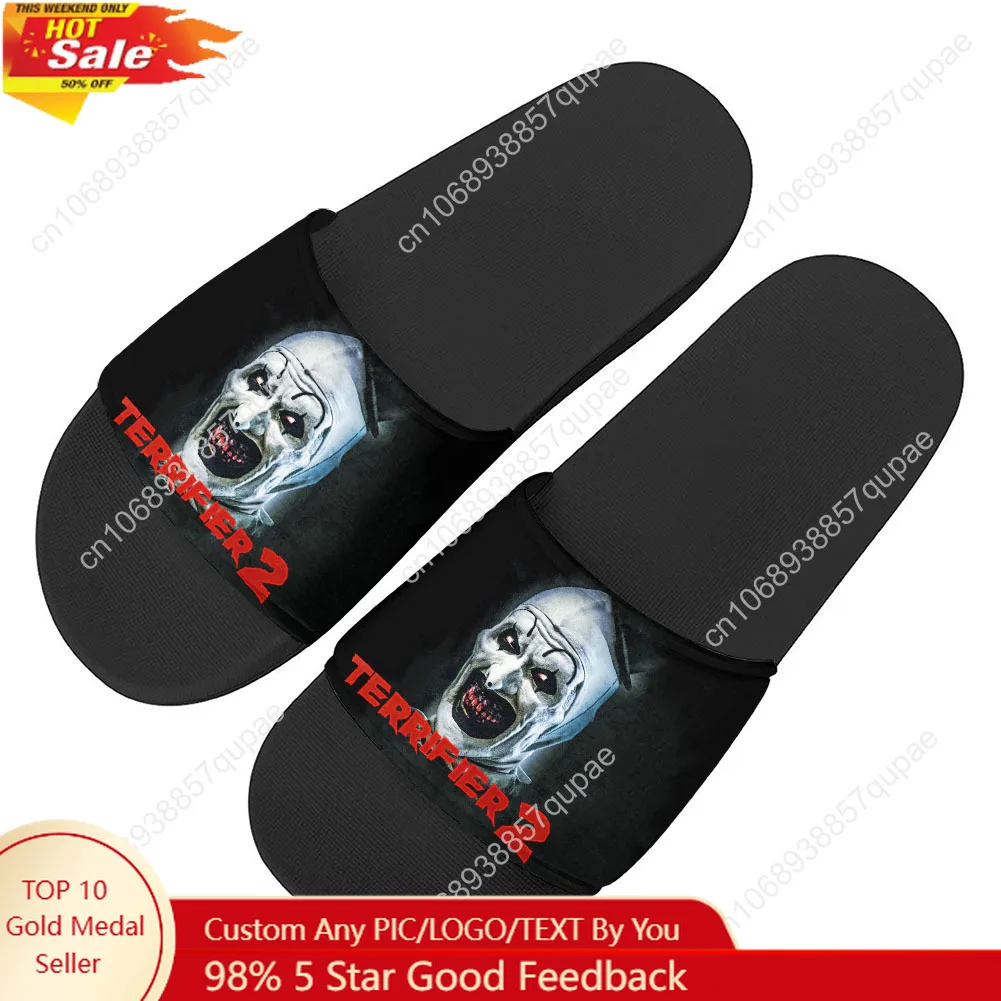 

Terrifier Clown halloween Slippers Home Water Shoes Mens Womens Summer Slipper Retro Indoor Outdoor Shower light Pool Sandals