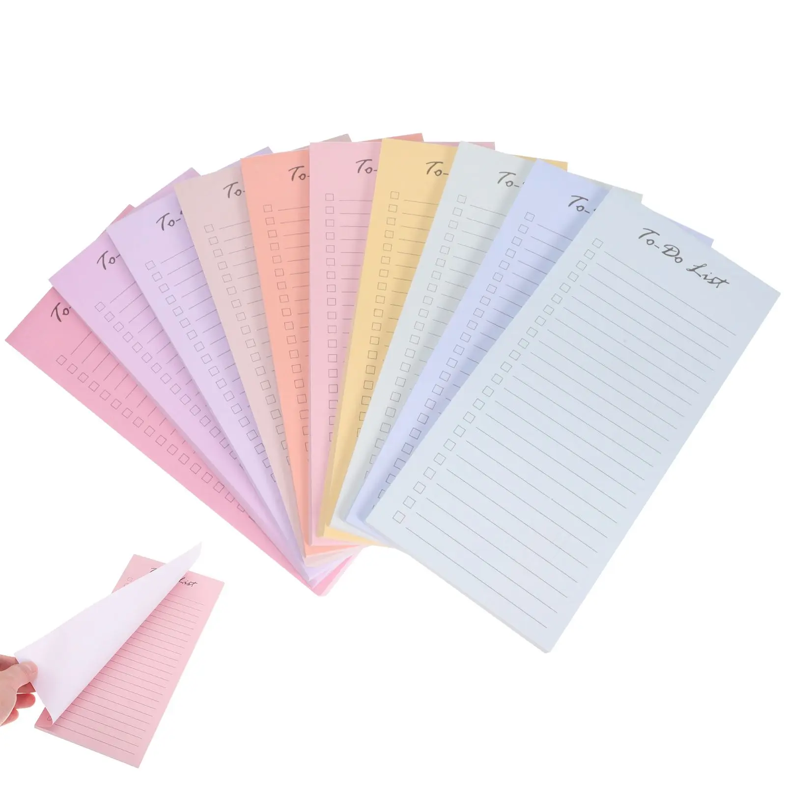 10 Pcs Sticky To Do Notebook Color Coded Task Tracker Office Supplies Daily Planner School Work Organizer Portable Notebook