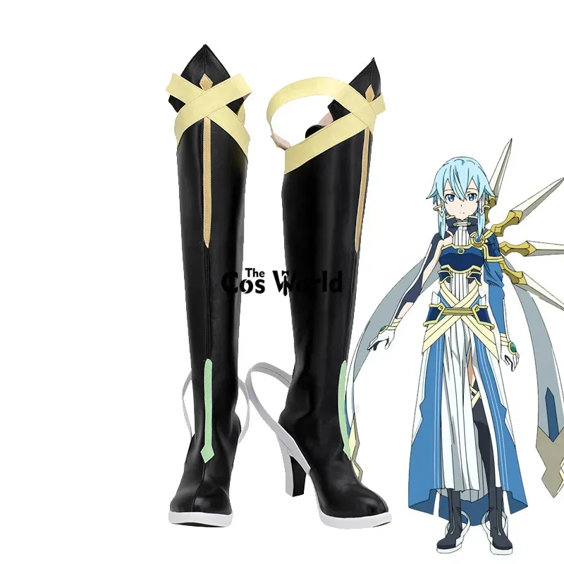 Sword Art Online Alicization War of Underworld Asada Shino Anime personalizar Cosplay zapatos de tacón alto botas