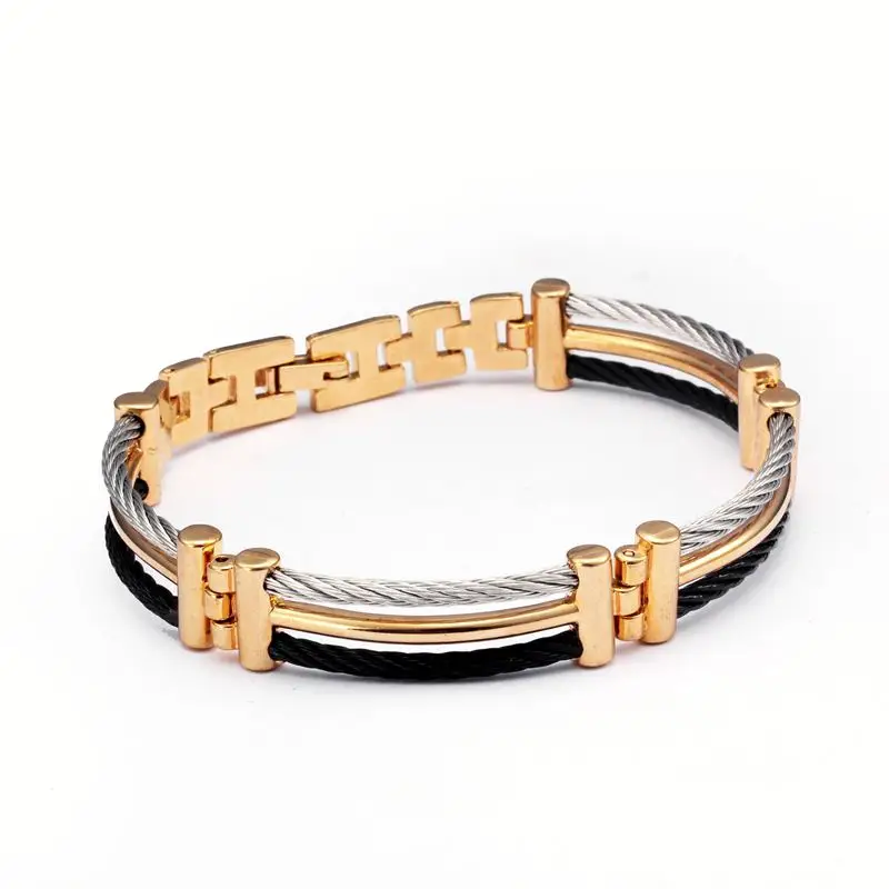 High Quality Snake Chain Link Charm Bracelets Men Women Jewelry Soft Health Stainless Steel Cuff Sporty Bracelets