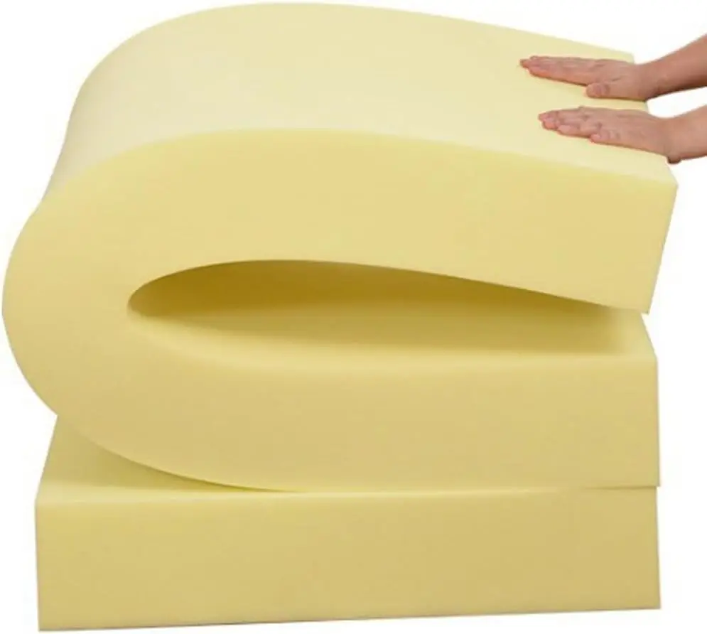 1"/2"/3"/4" Upholstery Foam Cushion Yellow,35D High Density Sponge Padding-Chair Seat Replacement,DIY Craft Foam Repair Sofa Mat/Bay Window (4'' Thick-79x16 inch)