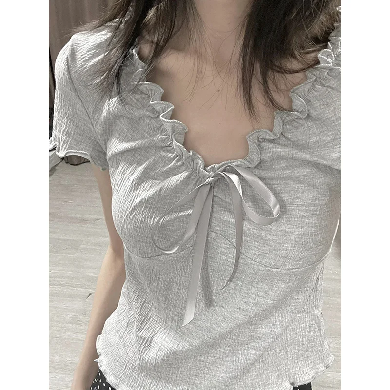

Уникальная футболка V-Ne ort Sve Женская дизайнерская Sensation Small ence Ele Special Slim oulder ort Sweet And Spic...