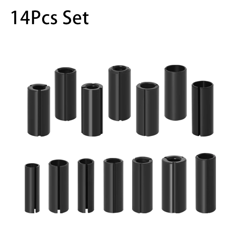 JGZUI Shank Reducer Collet Sleeve Multiple Size Router Bit Adapter From Outer Diameter To Inner Diameter Wood Trimmer Engraver