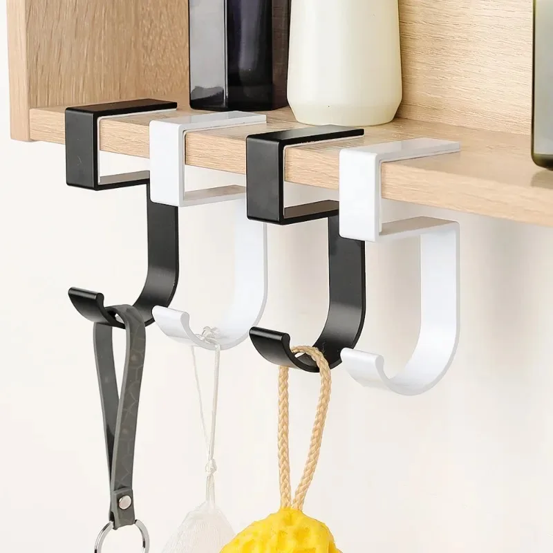 Portable Desk Side Hanging Hook Multifunctional Cabinet Storage Hook Punch-free Handbag Hanger Rack for Home Office Organizer