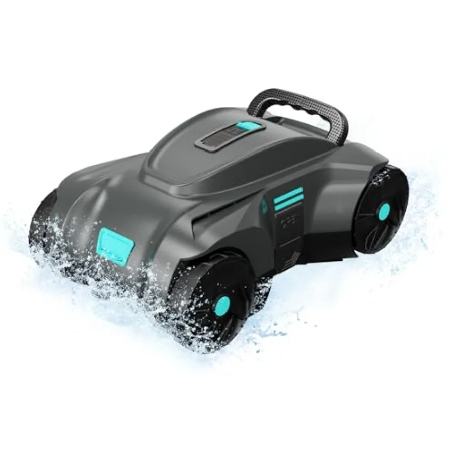 Cordless Robotic Pool Cleaner Automatic Swimming Pool Vacuum for Above Ground Pools and Inground Pools Up to 1076 Sq.Ft Efficie