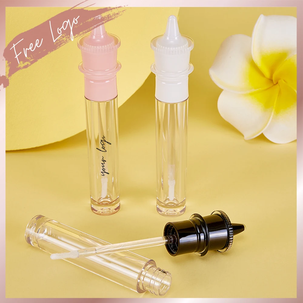 

Private Label Cute Unique Magic Wand Empty Lip Gloss Tubes with Applicator 5ml DIY Makeup Tubes Packaging Wholesale Bottles